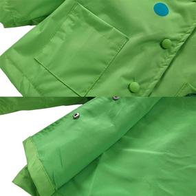 img 1 attached to Kids' Cute Hooded Raincoat - Waterproof Windbreaker Jacket with Long Sleeves for Boys and Girls