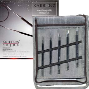 img 1 attached to 🧶 Exquisite Knitter's Pride Karbonz Deluxe Interchangeable Needles Set - Empower your Artistry!