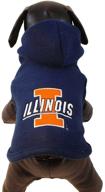 illinois illini fleece hooded x small logo