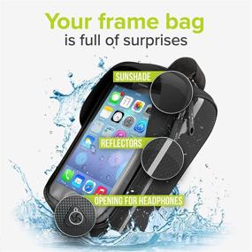 img 3 attached to 🚲 VELMIA Bike Phone Mount Bag: Waterproof, Touchscreen Sensor, Front Frame Holder & More