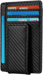 img 4 attached to 🔒 Premium WOGREZ Pocket Minimalist Leather Wallet with RFID Blocking Technology