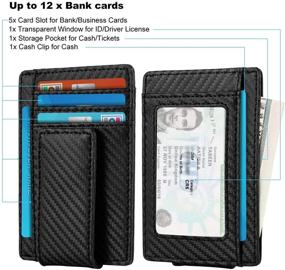 img 1 attached to 🔒 Premium WOGREZ Pocket Minimalist Leather Wallet with RFID Blocking Technology