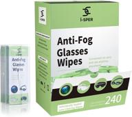 👓 250 count anti-fog glasses lens cleaning wipes - quick dry, individually wrapped, defogging eyeglasses wipes for all types of glasses and electronics touchscreens - includes carrying box logo