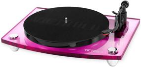 img 2 attached to Victrola Modern Acrylic 2-Speed Bluetooth Turntable With 40-Watt Wireless Speakers