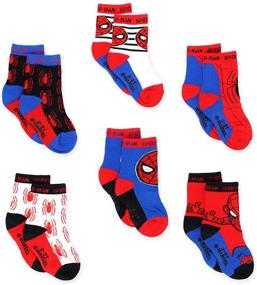 img 3 attached to 🕷️ Spider-Man Superhero Adventures 6-Pack Gripper Socks for Boys (Baby/Toddler)