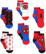 🕷️ spider-man superhero adventures 6-pack gripper socks for boys (baby/toddler) logo