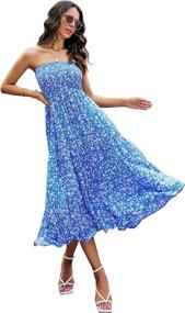 img 4 attached to 👗 ONEYIM Women's Dresses for Summer: Stylish Shoulder Dresses for Women's Clothing
