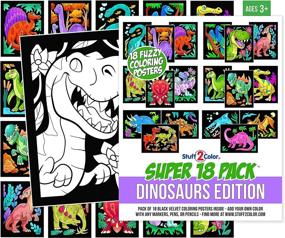 img 3 attached to Super Velvet Coloring Posters Dinosaurs