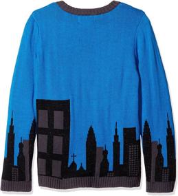img 2 attached to 🦌 Blizzard Bay Boys' Cityscape Reindeer Sweater with Light-up Features