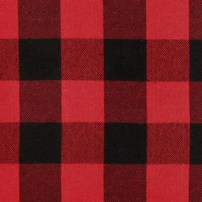 img 1 attached to 🖤 Cackleberry Home Red & Black Buffalo Check Woven Fabric Throw Pillow Covers, 24x24 Inches, Set of 2