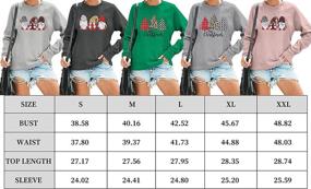 img 1 attached to Gnomes Christmas Sweatshirt Women | Leopard Plaid Gnome Graphic Shirt | Casual Long Sleeve Crewneck Pullover Tops