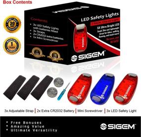 img 1 attached to 🔦 Enhance Safety with LED Safety Lights + Bonus Features: Clip-on Flashing Strobe Light for Running, Jogging, Walking, Cycling, Reflective Gear for Kids & Dogs, Bicycle Helmet Accessory, Bike Tail Light