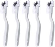 🧽 kitchen scrub dish brush set - 5pcs for sink, bottle, bathroom, household, pot, pan, dishwasher, edge corners, grout, tile lines - cleaning brush with stiff bristles logo