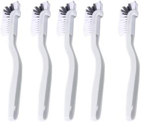 img 4 attached to 🧽 Kitchen Scrub Dish Brush Set - 5Pcs for Sink, Bottle, Bathroom, Household, Pot, Pan, Dishwasher, Edge Corners, Grout, Tile Lines - Cleaning Brush with Stiff Bristles