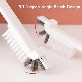 img 3 attached to 🧽 Kitchen Scrub Dish Brush Set - 5Pcs for Sink, Bottle, Bathroom, Household, Pot, Pan, Dishwasher, Edge Corners, Grout, Tile Lines - Cleaning Brush with Stiff Bristles