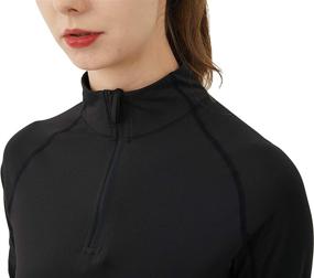 img 1 attached to 🏃 Stay Stylish & Comfortable with Cityoung Women's Yoga Long Sleeve Half Zip Sweatshirt: Perfect for Athletic Workouts & Running