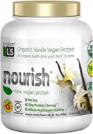 🌱 system ls nourish raw vegan protein - vanilla - 20g plant-based protein - pea, hemp & pumpkin - non-gmo, keto-friendly - enhanced with chlorella & spirulina logo