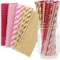 party tap pink gold straws logo