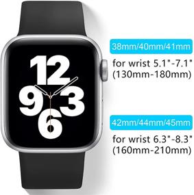 img 3 attached to 6 пакетов мягких силиконовых спортивных браслетов SNBLK для Apple Watch Series 7 6 5 4 3 2 1 SE - совместимы с 45 мм и 38 мм.