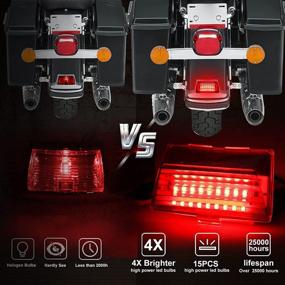 img 1 attached to 🚦 NTHREEAUTO Chrome LED Rear Fender Tip Tail Light: Enhanced Compatibility with Harley Electra Glide Road Glide Softail Touring Fatboy FLHR FLHT FLHTK FLSTC