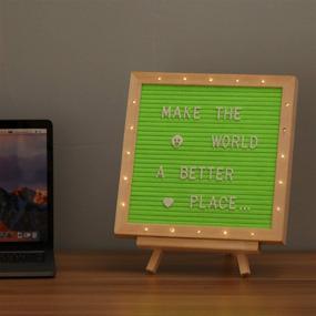 img 1 attached to 🌟 Illuminate Your Messages: Letter Board Stand with Built-in Lights