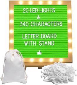 img 4 attached to 🌟 Illuminate Your Messages: Letter Board Stand with Built-in Lights