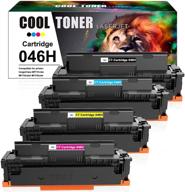 🖨️ cool toner replacement toner cartridge for canon 046h 046 mf733cdw printer - compatible with canon imageclass mf731cdw, mf733cdw, mf735cdw, lbp654cdw - black cyan magenta yellow, 4-pack logo