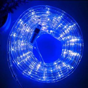 img 4 attached to Versatile 33ft Blue LED Rope Lights for Christmas and Outdoor Decorations – Waterproof, Connectable, and Energy-Efficient