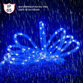 img 3 attached to Versatile 33ft Blue LED Rope Lights for Christmas and Outdoor Decorations – Waterproof, Connectable, and Energy-Efficient