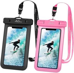 img 4 attached to 📱 MoKo Waterproof Phone Pouch Holder [2 Pack]: Underwater Phone Case Dry Bag with Lanyard for iPhone 13/13 Pro Max, iPhone 12/12 Pro Max, Samsung S21/S10 - Waterproof Protection for Your Valuable Devices!