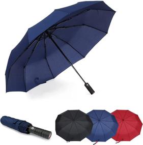 img 4 attached to PrudUIT Travel Automatic Windproof Umbrella