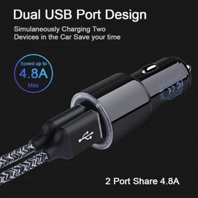 img 3 attached to 🔌 Набор из двух автомобильных зарядных устройств USB, два порта быстрой зарядки 4,8A для iPhone 12/11, Samsung Galaxy, Android - Покупайте онлайн