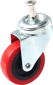 img 3 attached to 💼 Online Best Service: 6 Pack of 2" Low Profile Swivel Caster Wheels for Creeper Service Cart Stool Post Mount