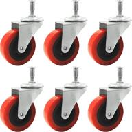 💼 online best service: 6 pack of 2" low profile swivel caster wheels for creeper service cart stool post mount logo