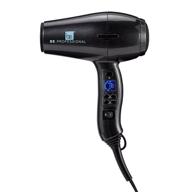 💎 professional black pearl digital hair dryer with compact nozzle logo