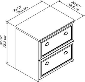 img 1 attached to Bush Furniture Fairview Lateral Cabinet Furniture and Home Office Furniture