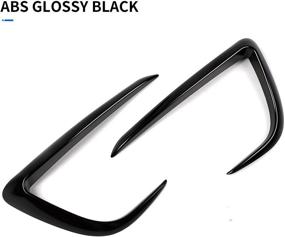 img 1 attached to Powoq Fit Tesla Model Y Fog Light Trim Front Fog Light Cover Eyebrow Cover Trim Frame Exterior Decoration For 2020 2021 Tesla Model Y Accessories (Glossy Black)
