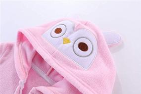 img 2 attached to LittleSpring Cute Kids Fleece Jacket: 🧥 Cartoon Hooded Warmth for Your Little Ones