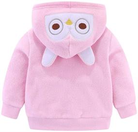 img 3 attached to LittleSpring Cute Kids Fleece Jacket: 🧥 Cartoon Hooded Warmth for Your Little Ones