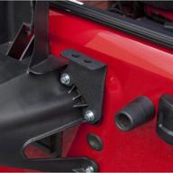 black antenna mount kit for 07-18 jeep wrangler jk/jku by rugged ridge, model 11503.89 logo