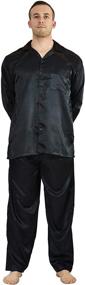 img 1 attached to 👔 Stylish and Trendy: Up2Date Fashion Men's Satin Set X-Large Black