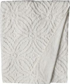 img 1 attached to 💍 Wedding Ring Chenille Bedspread in Ivory, Queen Size - Beatrice Home Fashions