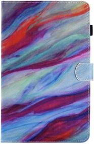 img 2 attached to 🌈 Rainbow Marble PU Leather Stand Case for Samsung Galaxy Tab E 8.0 Inch 2016 Tablet with Pencil Holder Pockets [Auto Sleep/Wake] – UUcovers