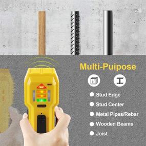 img 3 attached to 🔍 3/4-Inch Stud Finder Wall Scanner with LCD Indicator & Sound Warning - Detects Wood and Metal Studs