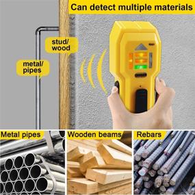 img 1 attached to 🔍 3/4-Inch Stud Finder Wall Scanner with LCD Indicator & Sound Warning - Detects Wood and Metal Studs