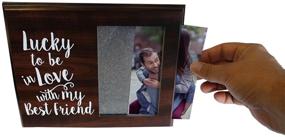 img 2 attached to Elegant Signs Lucky to Be in Love Romantic Picture Frame: Perfect Gift for Boyfriend or Girlfriend