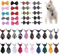 🐾 pet bow tie - 40 unique patterns for stylish change, striped cute collar butterfly knot - adjustable bow ties for dogs, cats, and other pets - sturdy, durable, perfect for festival, wedding, and holiday логотип