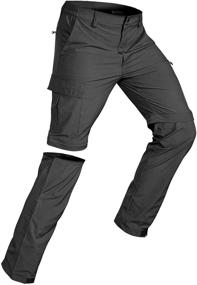 img 4 attached to Wespornow Mens Convertible Hiking Pants Quick Dry Lightweight Zip Off Breathable Cargo Pants Outdoor Fishing Safari Medium Outdoor Recreation