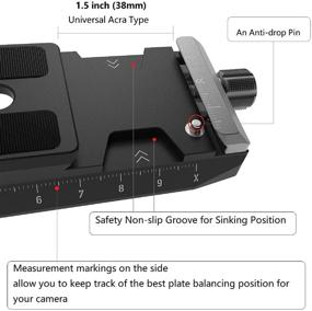 img 3 attached to 📷 ANDYCINE Quick Release Plate | 1/4 inch Thread Holes | 38mm Arca Type Compatible | DJI Ronin S/ RS2/RSC2 | ZHIYUN Crane 2/3 | Weebill S Gimbals