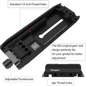 img 2 attached to 📷 ANDYCINE Quick Release Plate | 1/4 inch Thread Holes | 38mm Arca Type Compatible | DJI Ronin S/ RS2/RSC2 | ZHIYUN Crane 2/3 | Weebill S Gimbals